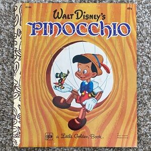 💚 2/$15 Walt Disney's Pinocchio Little Golden Book